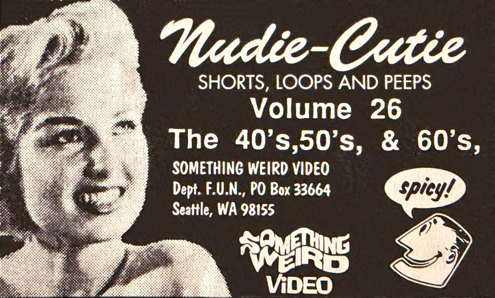 Nudie-Cuties Shorts, Loops and Peeps VHS front label scan