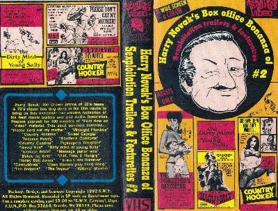 Harry Novak's Box Office Bonanza of Sexploitation Trailers & Featurettes VHS cover