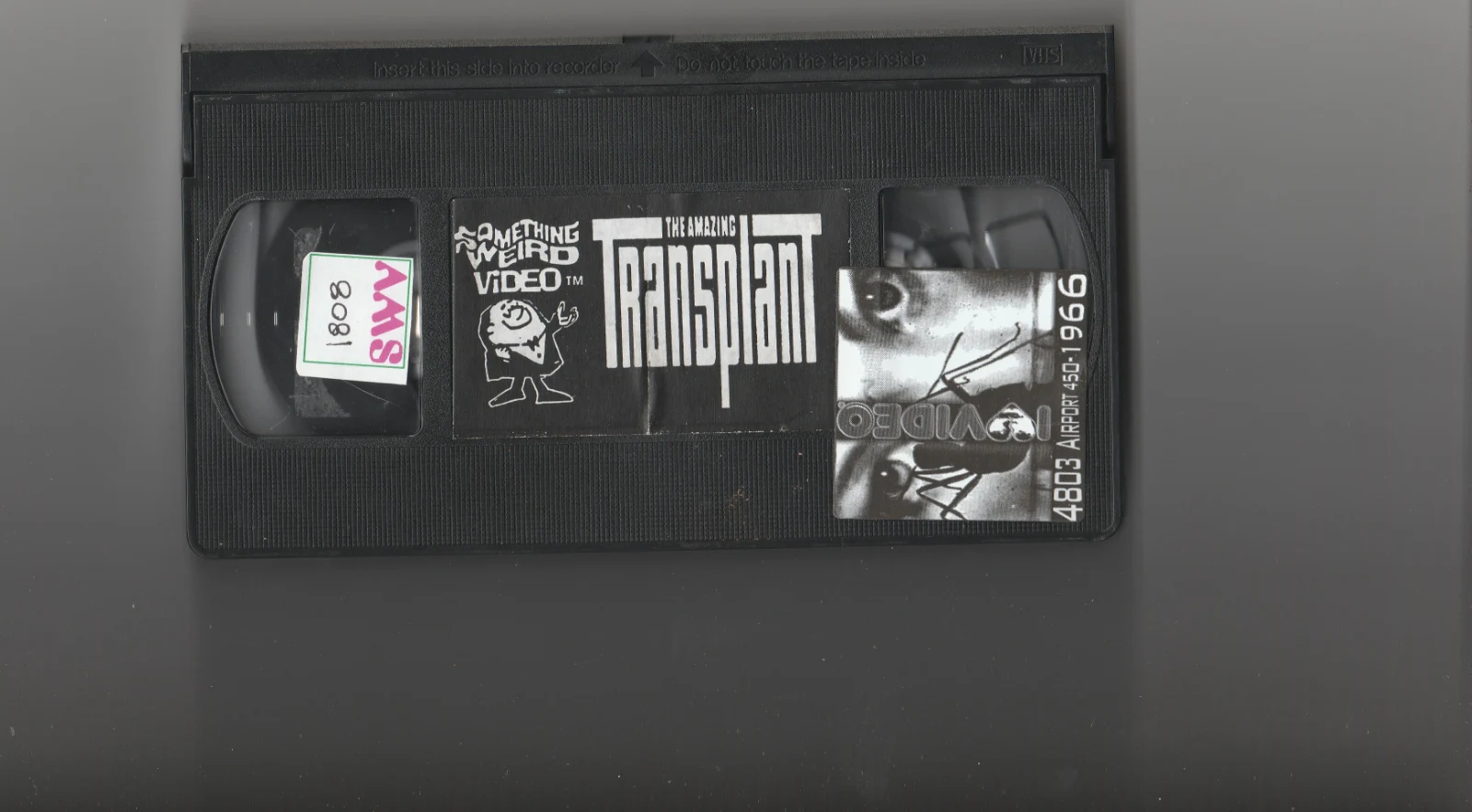 The Amazing Transplant VHS front label scan