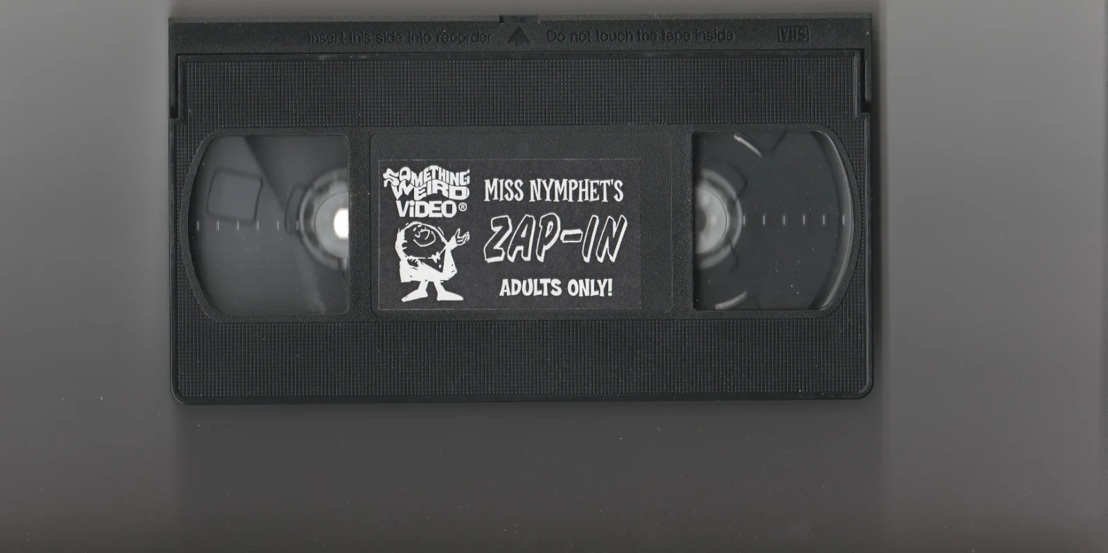 Miss Nymphet's Zap-In VHS front label scan