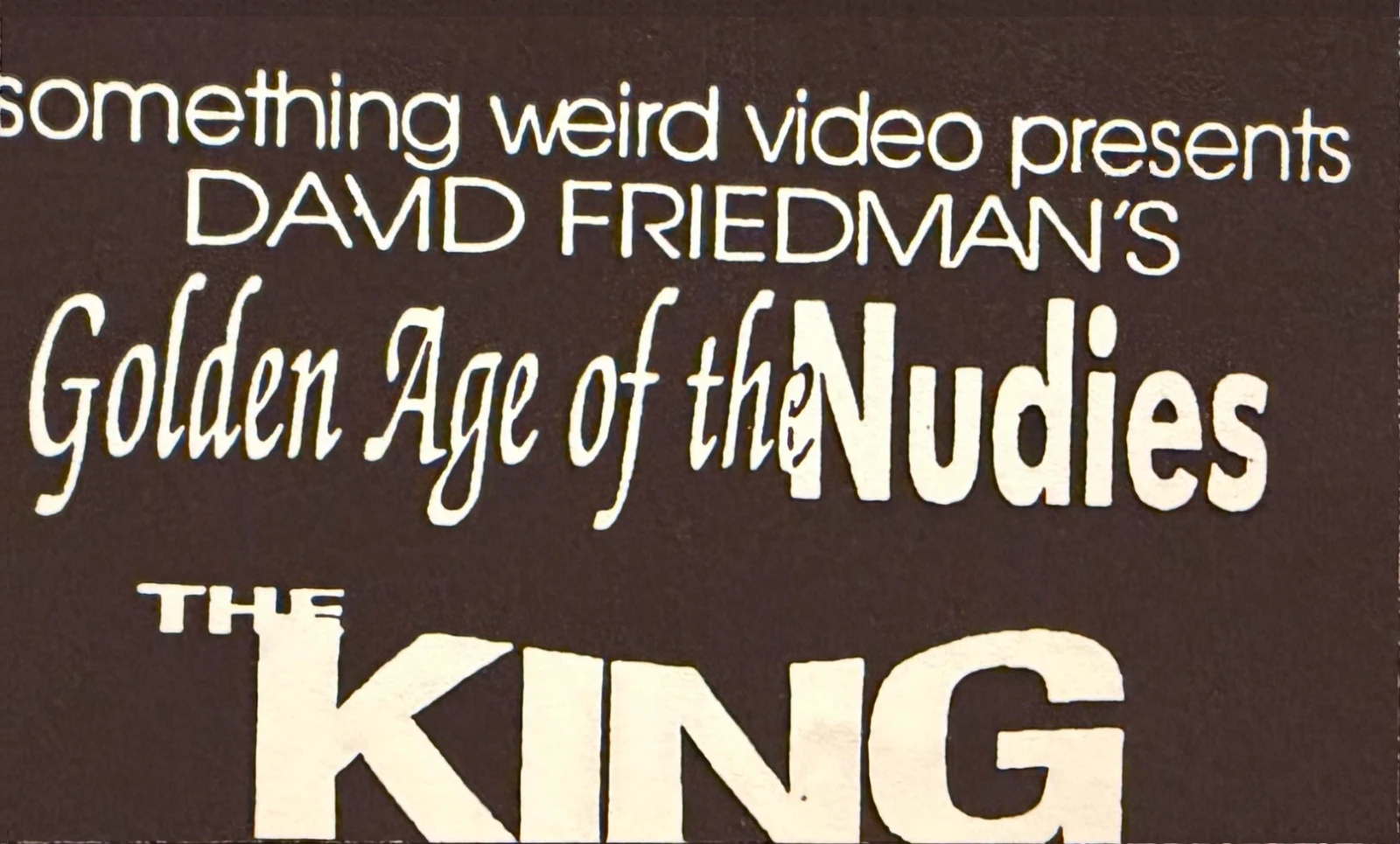 The King VHS front label scan