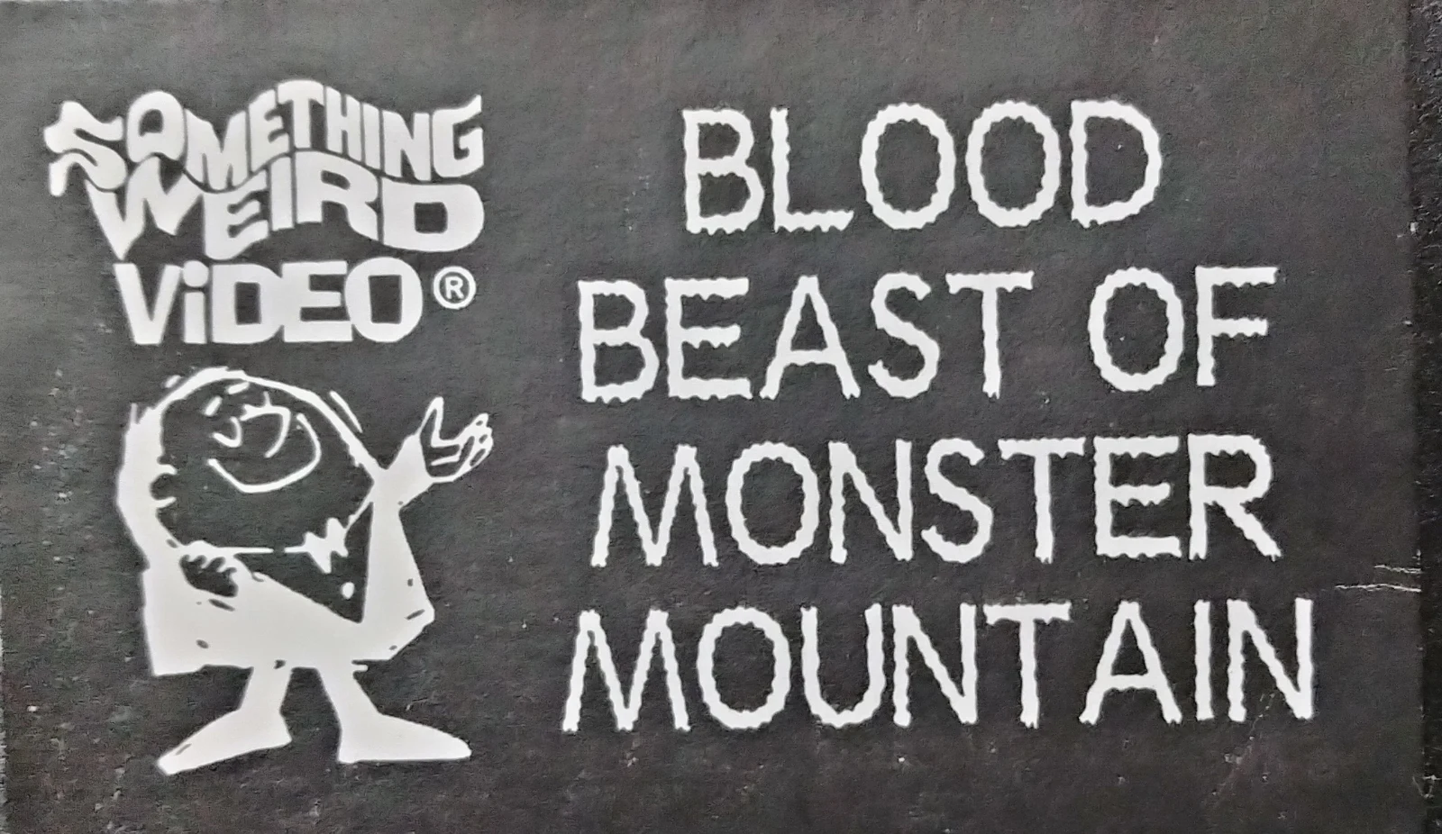 Blood Beast of Monster Mountain VHS front label scan