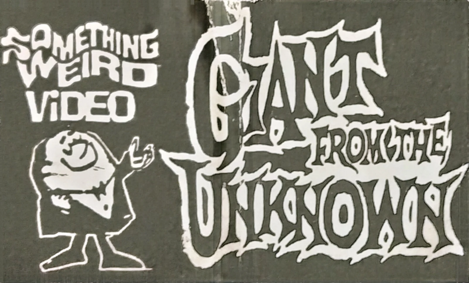 Giant From The Unknown VHS front label scan