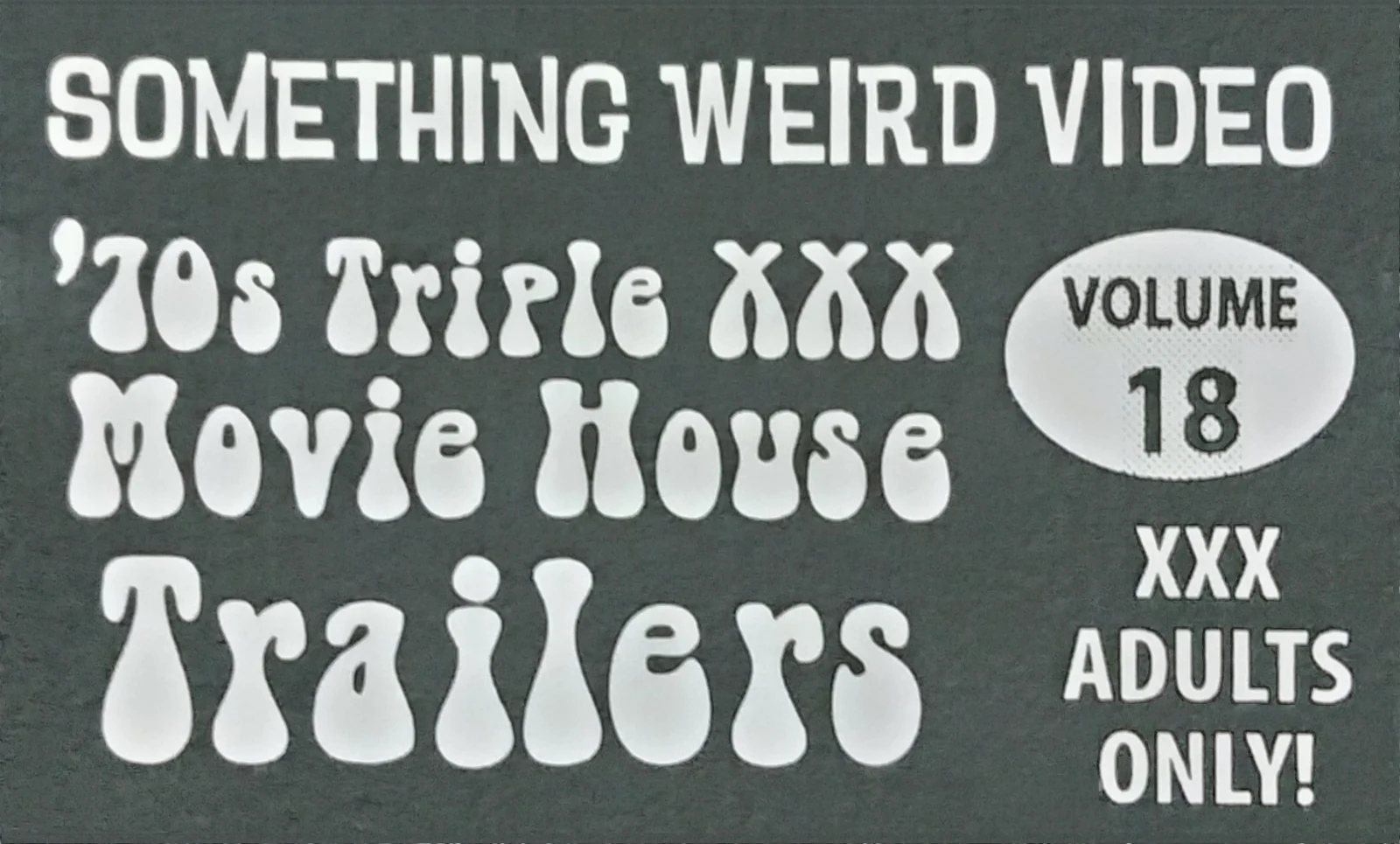 70's Triple XXX Movie House Trailers VHS front label scan