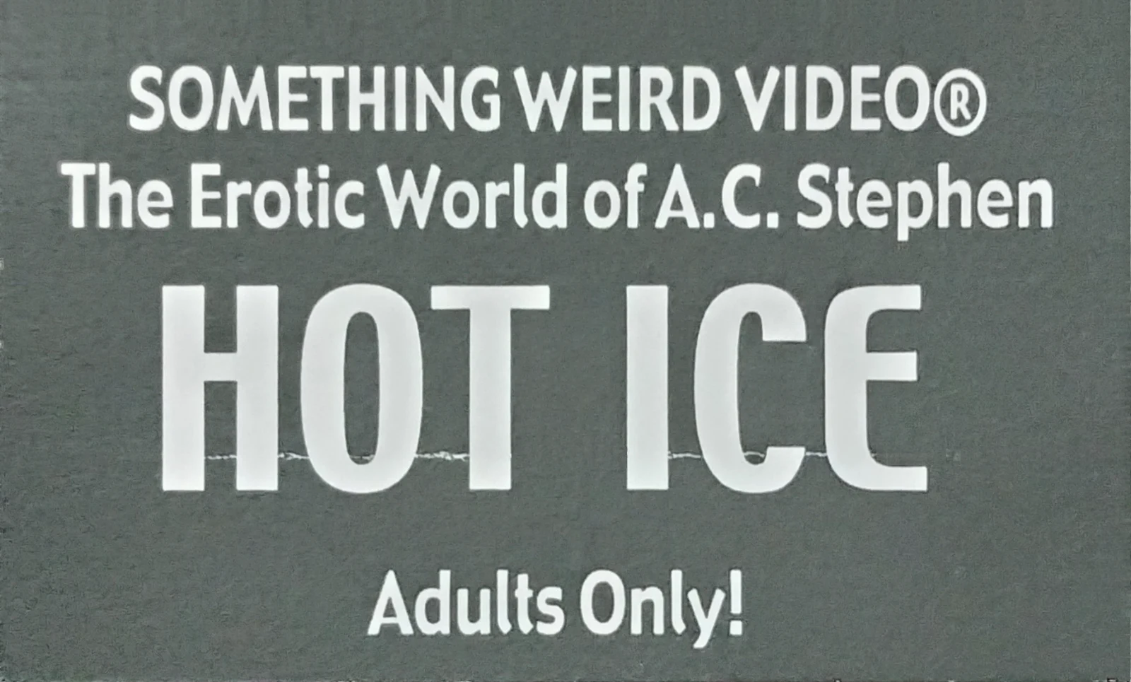 Hot Ice VHS front label scan