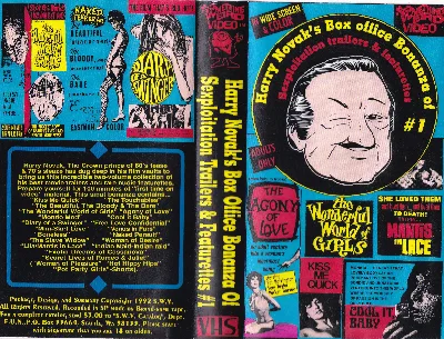 Harry Novak's Box Office Bonanza of Sexploitation Trailers & Featurettes VHS cover