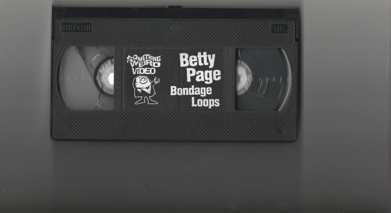 Betty Page Bondage Loops VHS front label scan