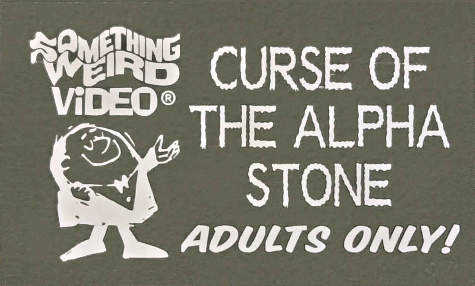 Curse of The Alpha Stone VHS front label scan